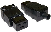 Вилка Lanmaster LAN-IEC-320-C19 IEC 60320 C19 16A 250V black