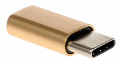 Переходник Redline УТ000013669 micro USB B (m) USB Type-C (f) золотистый