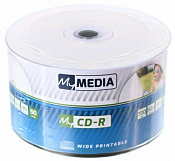 Диск CD-R Verbatim 700Mb 52x Slim case (50шт) Printable (69206)