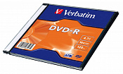 Диск DVD-R Verbatim 4.7Gb 16x Slim case (20шт) (43547)