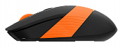 Мышь A4Tech Fstyler FG10S черный/оранжевый оптическая (2000dpi) silent беспроводная USB для ноутбука