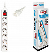 Сетевой фильтр Buro 600SH-1.8-UPS-W 1.8м (6 розеток) белый (коробка)